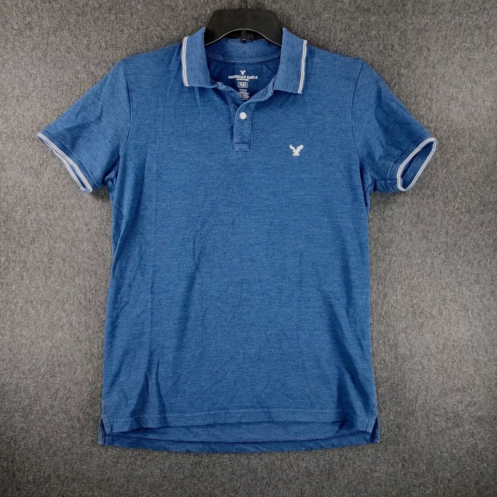 AMERICAN EAGLE OUTFITTERS Shirt Men's Size M FLEX Blue Classic Fit SLEEVES